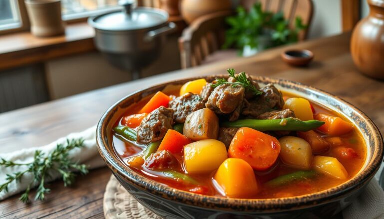 Gemüseeintopf mit Rindfleisch