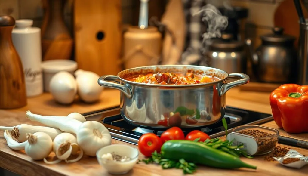 Traditionelles Gulasch Rezept wie bei Oma gemacht